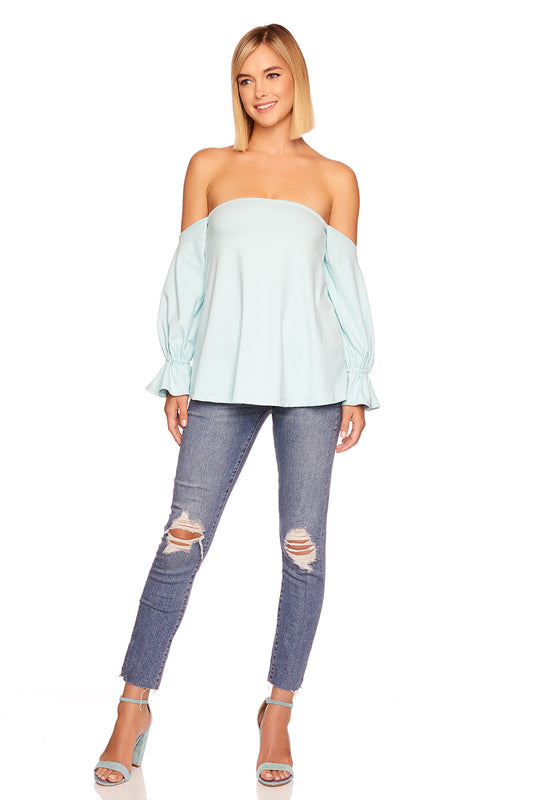 peasant sleeve off the shoulder top